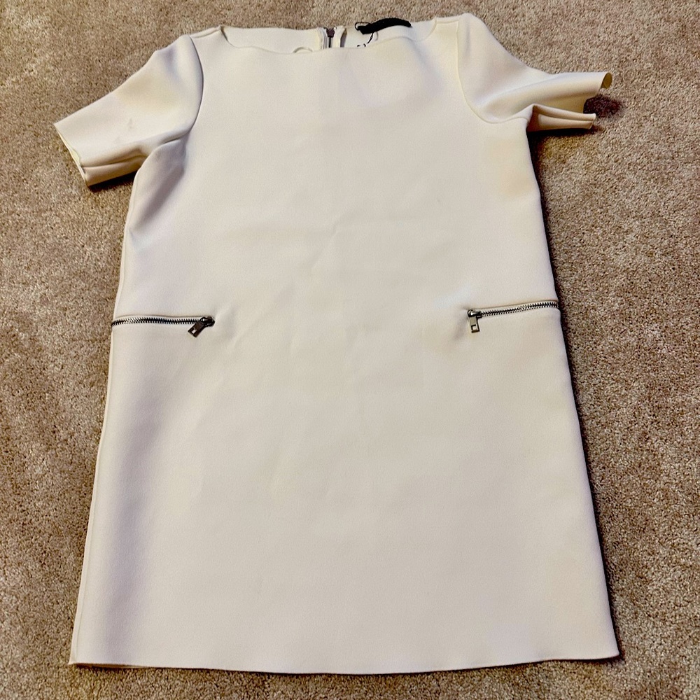 NWT ZARA CREAM Colored Midi Dress